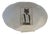 Contemporary Shabby Chic Fox With Suspenders and Bow Tie Porcelain Platter For Sale