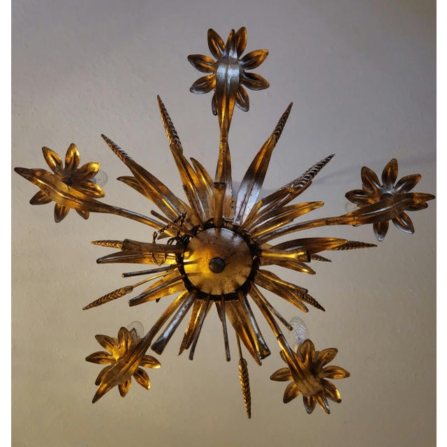 Vintage 5-Light Florentine Chandelier, Italy, 1960s For Sale - Image 15 of 18