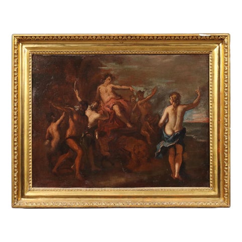 Bacchus and Ariadne, Oil on Canvas, Framed For Sale