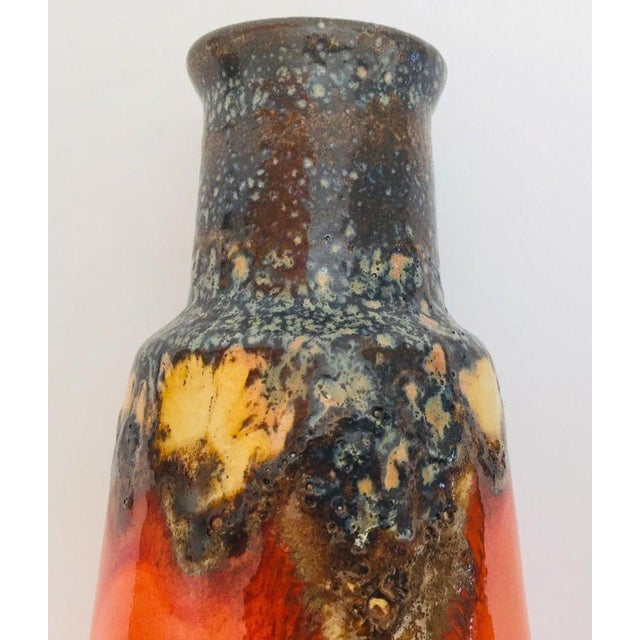 Mid-Century Modern West German “Fat Lava” Studio Pottery Vase, Bauhaus-Inspired, Circa 1960s For Sale - Image 3 of 16