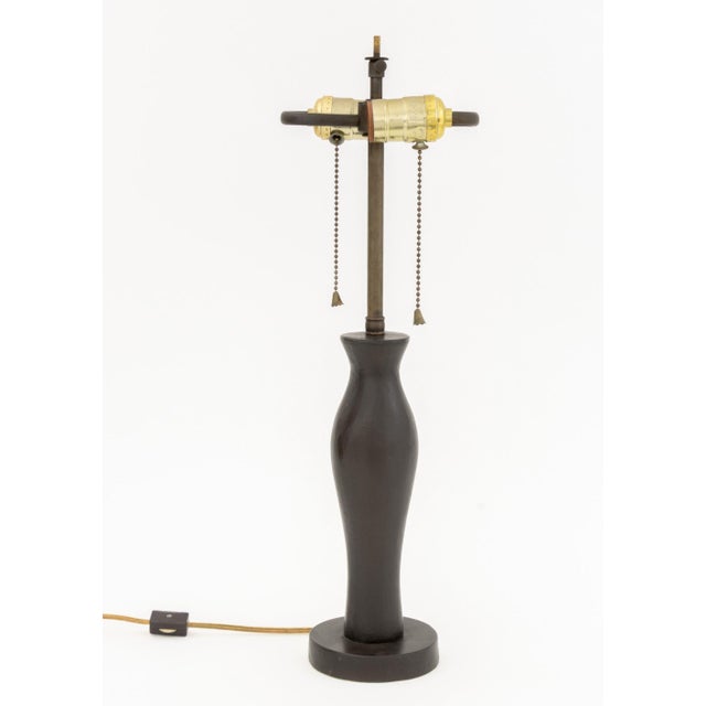 Metal Late 20th Century Modern Giacometti Style Patinated Bronze Table Lamp For Sale - Image 7 of 7