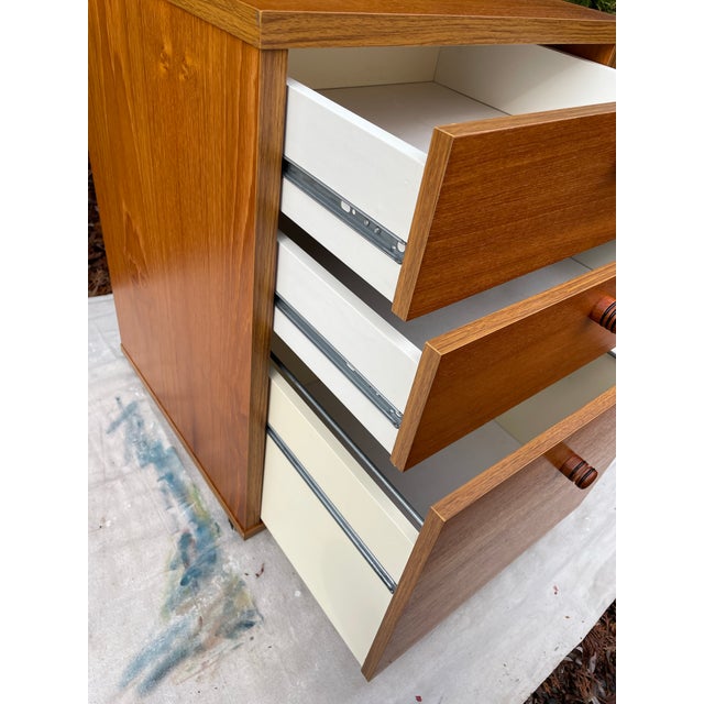 Mid 20th Century Danish Modern Teak Rolling File Cabinet For Sale In Seattle - Image 6 of 9