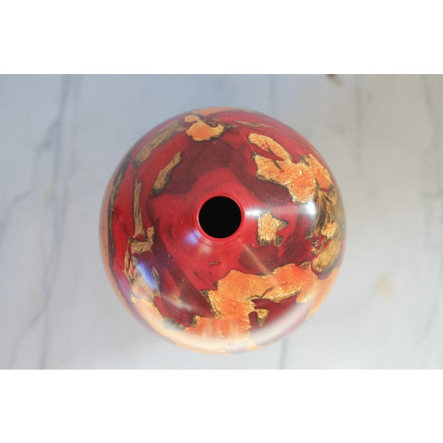 Robert W. Chatelain Black Cherry Burled Wood Hand Turned Vessel For Sale - Image 9 of 12