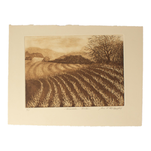 “November Vista” Aquatint Landscape Print by Rose K. McCaughey