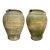 Late 19th Century X Large (32" H) Pair of Antique Greek Terracotta Olive Jars With Weathered Patina For Sale
