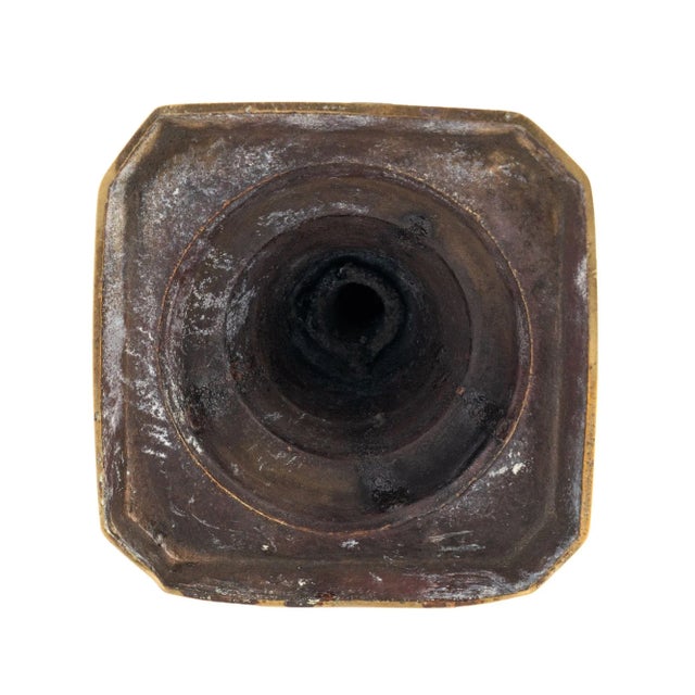 English English Cast Brass Beehive Push-Up Candlestick. C. 1840 For Sale - Image 3 of 4