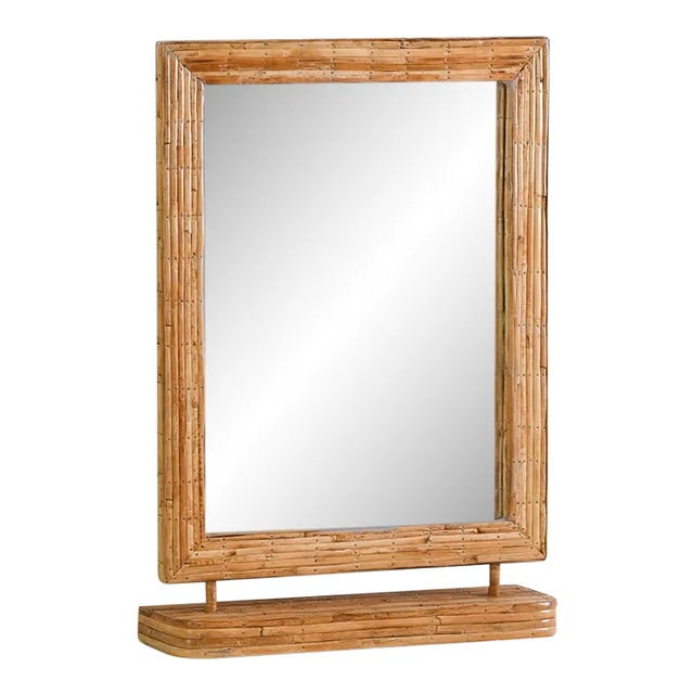 Cane Vanity Mirror Mid Century Modern For Sale