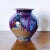 Vintage California Studio Pottery Vase in Purple Drip Glaze over Burn Sienna Mesmerizing drip glaze in purple and blues,...