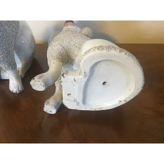Ceramic 19th Century English Staffordshire Pearlware Creamware Dogs - A Pair For Sale - Image 7 of 13
