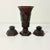 1970s Vintage Art Deco Depression Diamond Point Glass Centerpiece Candle Holders and Vase - Set of 3 For Sale - Image 12 of 12
