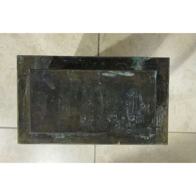 Metal Single Wall Hanging Solid Brass Lantern For Sale - Image 7 of 12