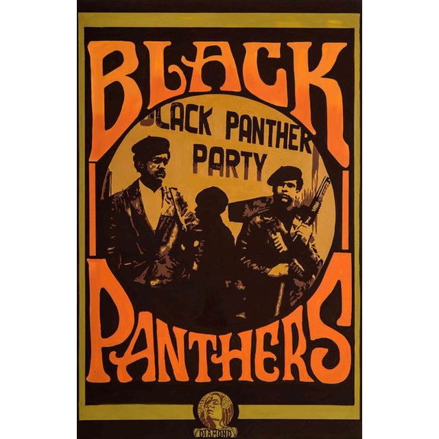 Diamond, Black Panthers Party, 2017, Mixed Media on Canvas For Sale