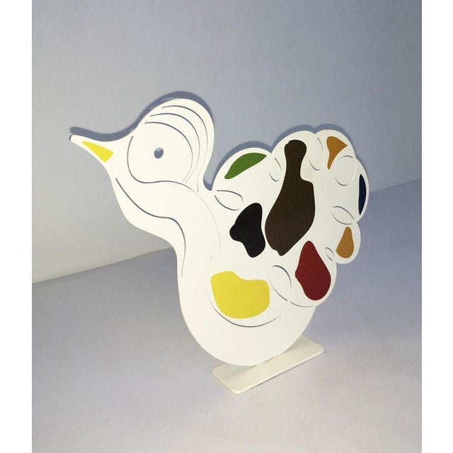 White Painted Metal Sculpture by Riccardo Dalisi, Italy, 1980s For Sale - Image 4 of 18