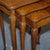 Wood Art Deco Burr Walnut Nest of Three Table with Queen Anne Legs, Set of 3 For Sale - Image 7 of 11