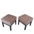 1980s Pair of Classic Low Stools in Fabric From Romo's Habanera Collection For Sale - Image 5 of 5