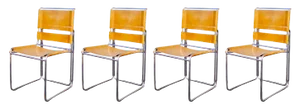 Leather Chairs by Gastone Rinaldi for Rima, 1970s, Set of 4
