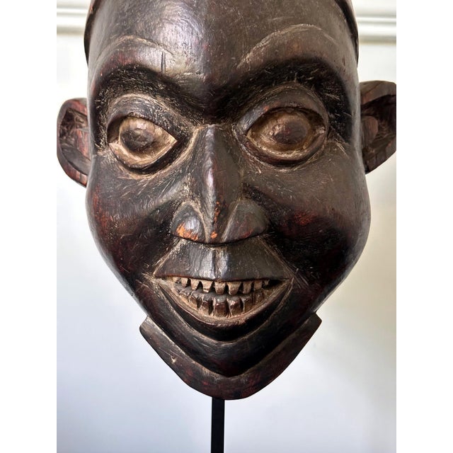 Almond Helmet Crest Ngoin Mask from Cameroon Africa For Sale - Image 8 of 15