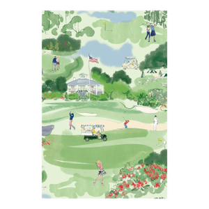Golf Course Toile Grasscloth Wallpaper by House Party | 6 Yards