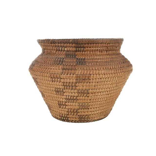 1920s Antique Mission Indian Basket Circa 1900 For Sale - Image 5 of 9