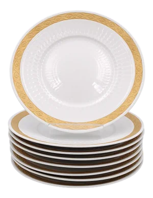 Royal Copenhagen Dessert or Salad Plates, Denmark, Circa 1900, Set of 8
