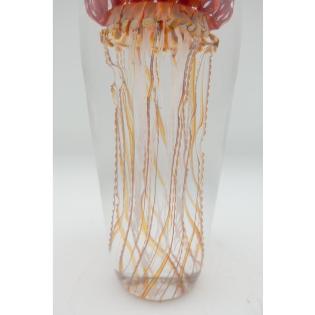 2010s Golden Barberry Glass Jellyfish Sculpture For Sale - Image 5 of 7