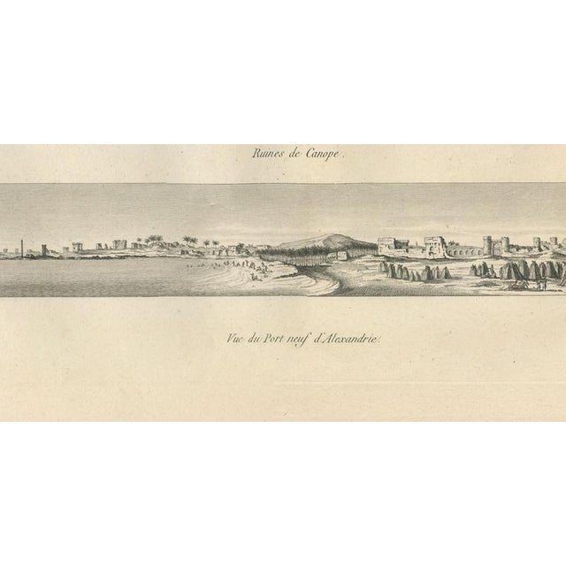 Early 19th Century Dominique Baron Vivant Denon, Alexandria Port Panorama, 1802, Engraving on Paper For Sale - Image 5 of 9