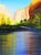 Reflections Through Zion Canyon by Michelle Condrat | Oil On Board Landscape of Zion Canyon with Water For Sale