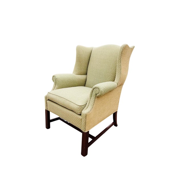 Vintage Hickory Chair Chippendale Wingback Chair | Historic James River Plantations Collection For Sale - Image 11 of 18