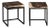 Black & Tan Petrified Wood Top Side Tables - A Pair For Sale