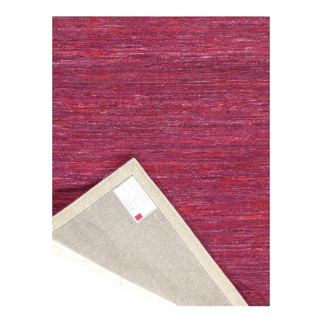 Traditional Pasargad DC Contemporary Flat Weave Sari Silk Rug For Sale - Image 3 of 3
