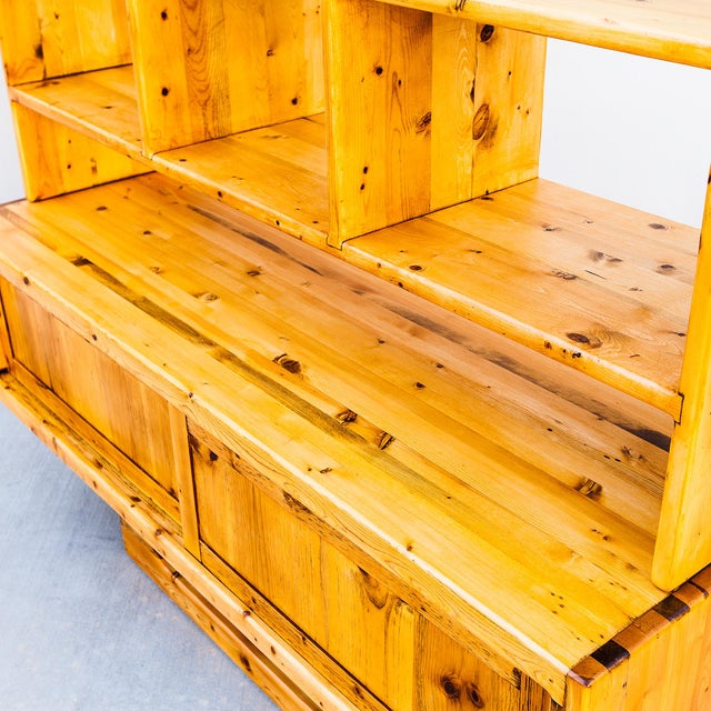 Restored 1970s Studio Made Solid Pine Credenza or Media Console For Sale - Image 14 of 16