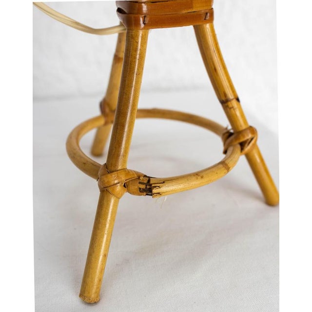 French Rattan Table Lamp, 1950s For Sale - Image 12 of 13