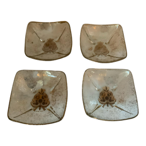 1960s Set of 4 Mid Century Modern Georges Briard Glass Bowls Regalia" or "Harvest" H