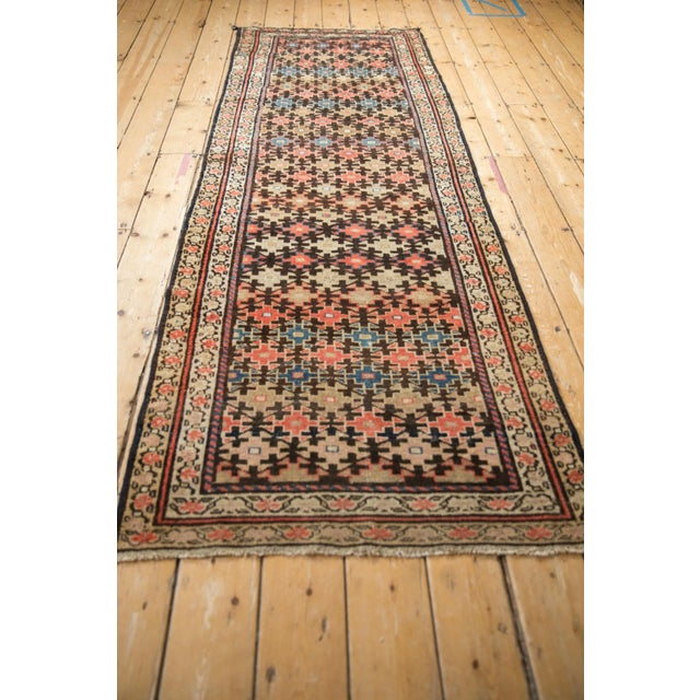 Charcoal Antique Fragment Kurdish Malayer Rug Runner - 2'11" X 8'6" For Sale - Image 8 of 11