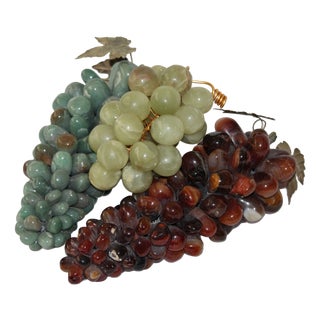 Stone Grape Cluster Grape Bunch, 1970s, Set of 3 For Sale