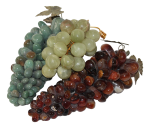 Stone Grape Cluster Grape Bunch, 1970s, Set of 3