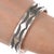 Native American 7 1/8" Navajo Nora Tahe Deep Stamped Silver Cuff Bracelet For Sale - Image 3 of 9