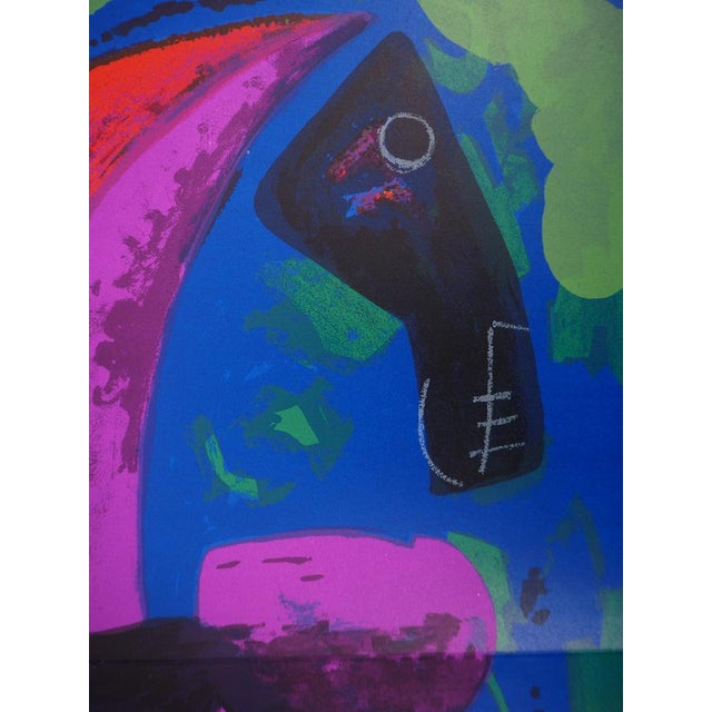 Marino MARINI (1901-1980) Guerrier Original Lithograph with colours (printed in the Atelier Mourlot) Unsigned On thick...