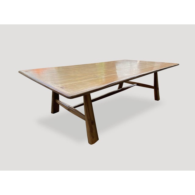 Andrianna Shamaris Midcentury Couture Teak Wood Dining Table For Sale - Image 11 of 18