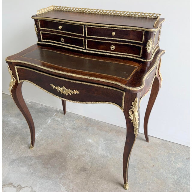 Early 20th Century French Bronze Mounted Ladies Writing Desk For Sale In New York - Image 6 of 13