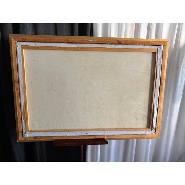 Mid 20th Century Large 39" Vintage W. Chapman Mountain Oil – Heavy Texture For Sale - Image 11 of 11