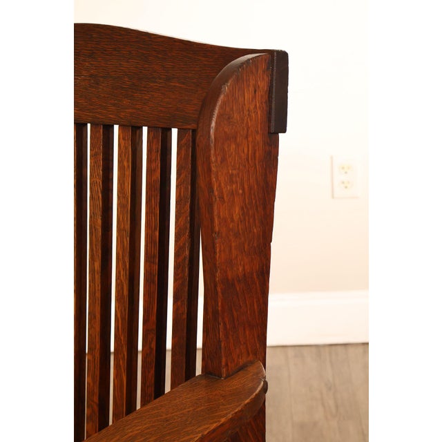 Michigan Chair Company Arts And Crafts Oak Armchair For Sale - Image 9 of 18