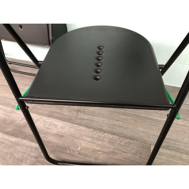 Vintage Italian Flap Chairs by Paolo Parigi, 1980s, Set of 3 For Sale - Image 6 of 18