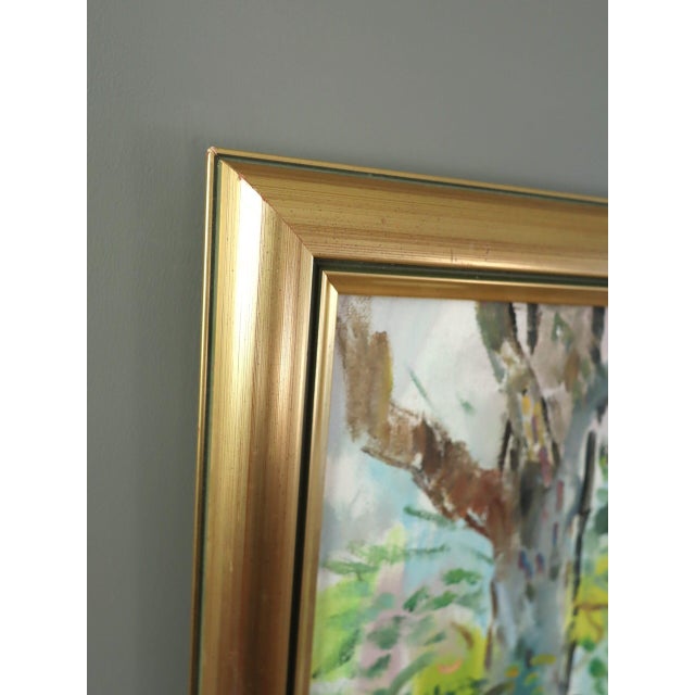 Mid 20th Century Mid-Century Modern 'Canopy of Light' Vintage Swedish Expressive Original Landscape Oil Painting, Framed For Sale - Image 5 of 11