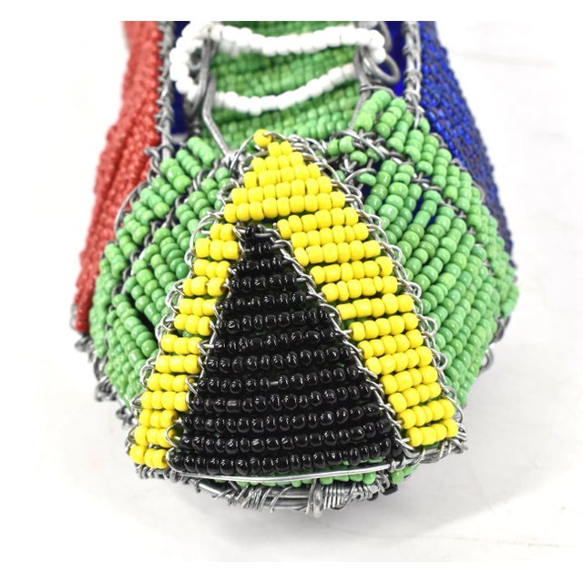 Glass Early 20th Century Zulu Beaded World Cup Soccer Cleat with South African Flag For Sale - Image 7 of 7