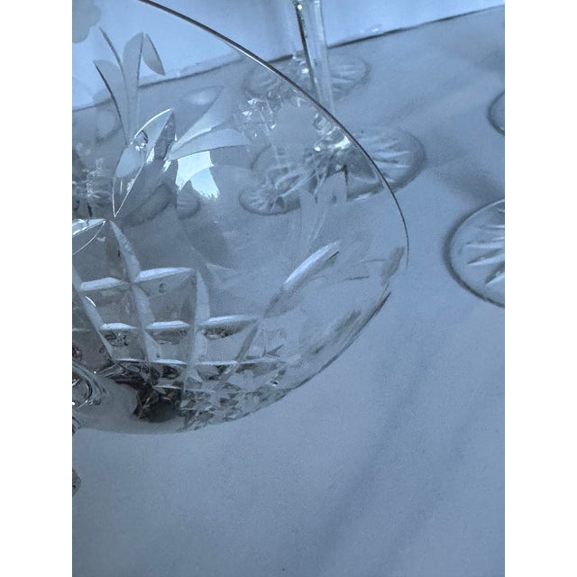 Popular as a wedding registry item in high end department stores of the late 20th century, here is a set of 7 cut crystal...