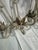 1960s 1970s French Painted Wrought Iron 3 Light Floral Wall Sconces - Pair For Sale - Image 5 of 5