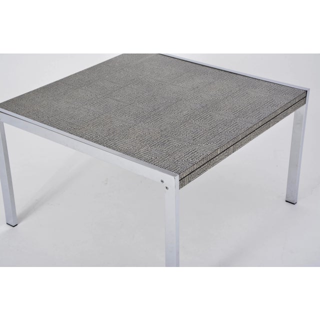 Silver Vintage German Steel and Aluminum Coffee Table, 1960s For Sale - Image 8 of 9