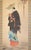 Stunning antique Japanese Yukio-e Style silk scroll painting depicts a beautiful young woman wearing traditional Japanese...