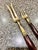 Vintage Siam Thai Flatware and Cutlery Set | Brass + Rosewood For Sale - Image 11 of 11
